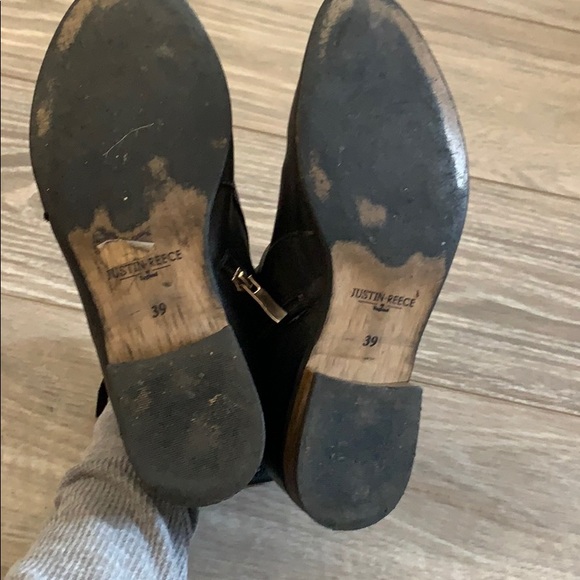 Justin Reece UK Made Black Ankle Booties Sz 39 - Picture 5 of 5